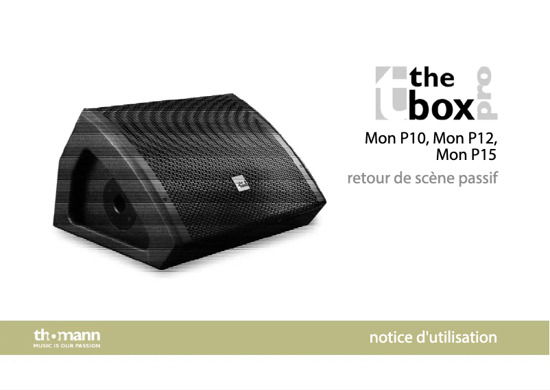 Page 1 de la notice Manuel utilisateur The Box Pro Mon P12