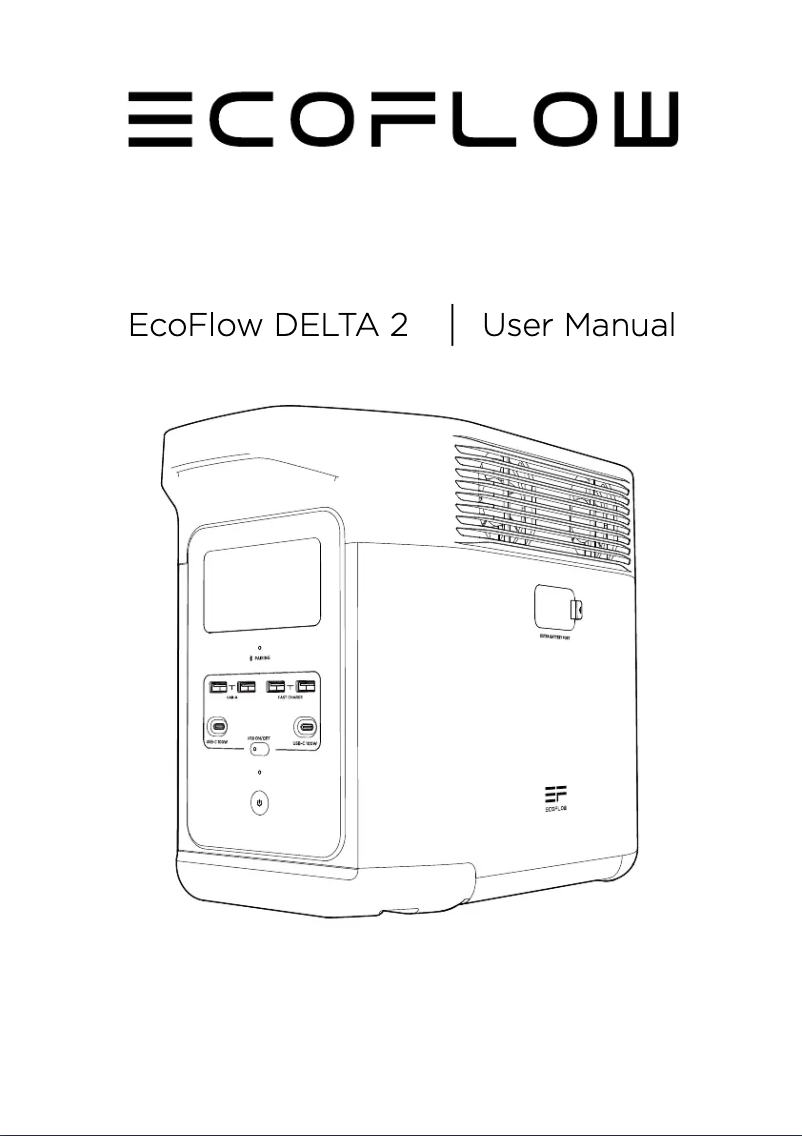 Page 1 de la notice Manuel utilisateur EcoFlow DELTA 2 P
