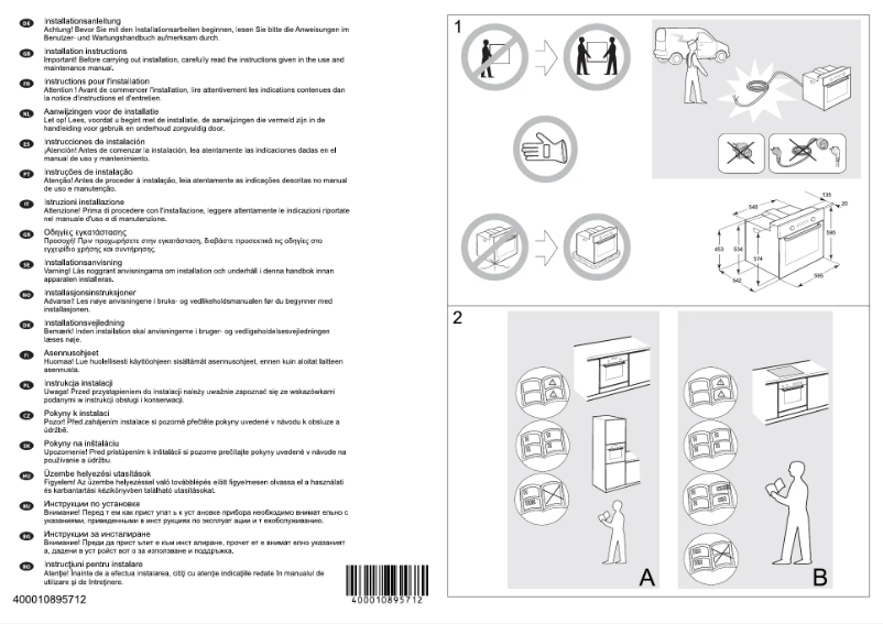 Página 1 del manual Guía de instalación Whirlpool AKP 533/IX