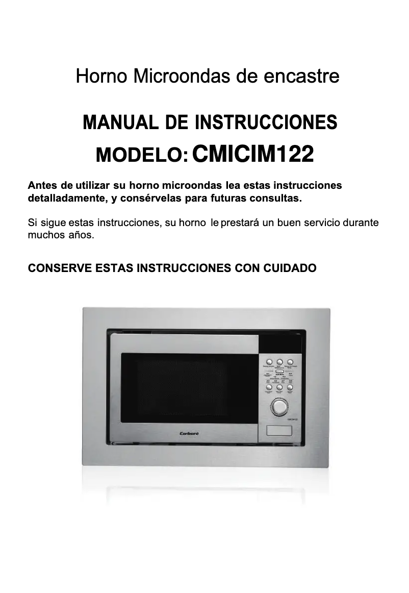 Page 1 de la notice Manuel utilisateur Corbero CMICIM122