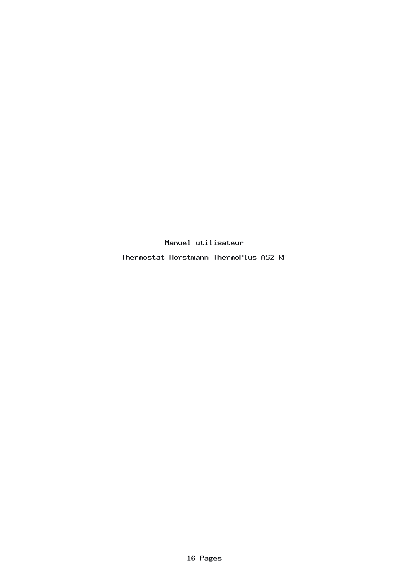 Image de la première page du manuel de l'appareil ThermoPlus AS2 RF