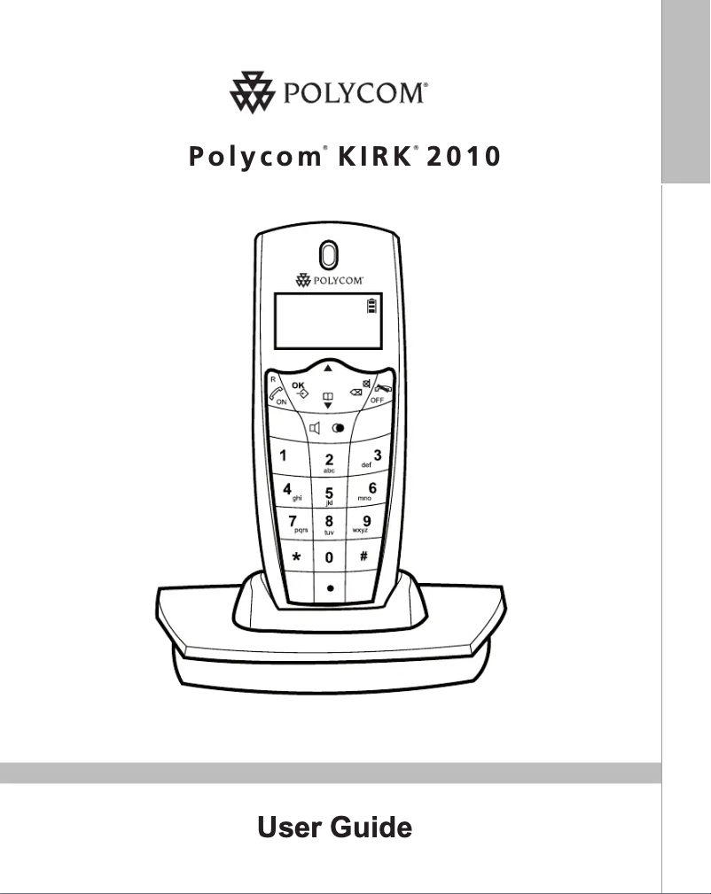 First page image of the manual for KIRK 2010