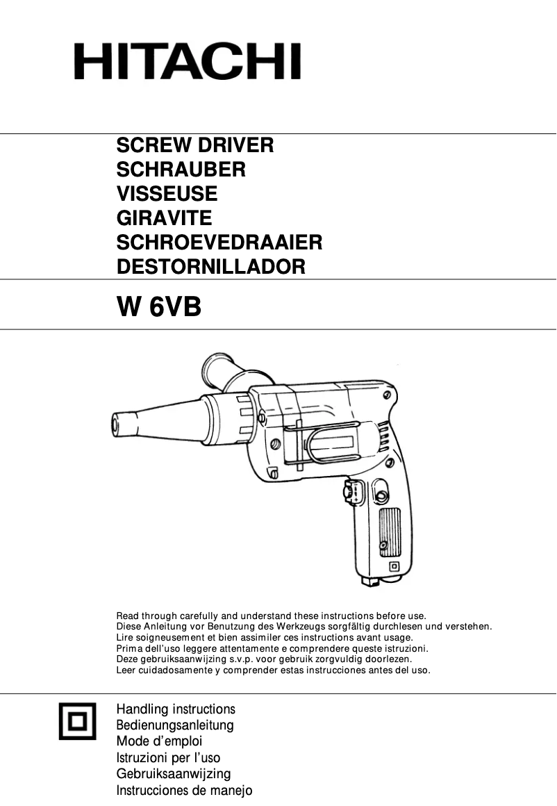 Page 1 de la notice Manuel utilisateur Hitachi W 6VB