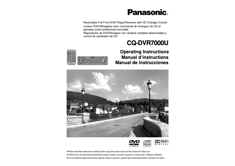 Page 1 de la notice Manuel utilisateur Panasonic CQ-DVR7000U