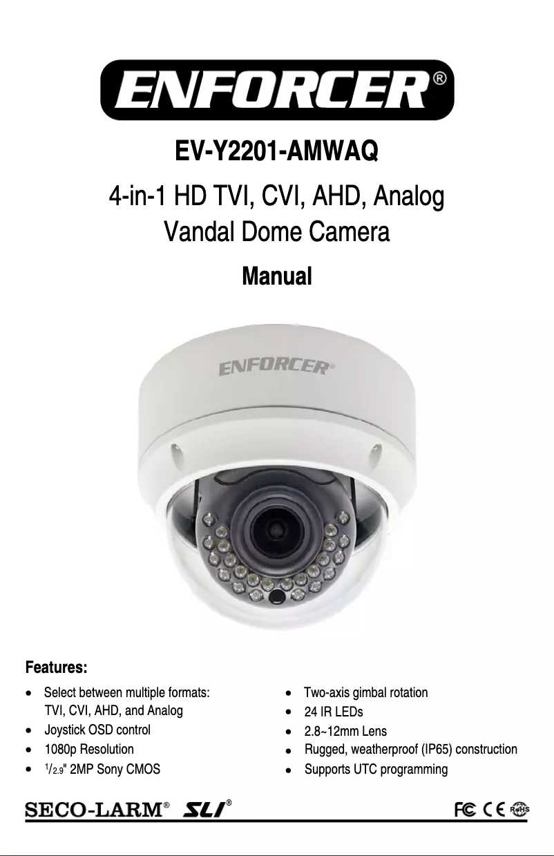 Page 1 of the manual User Manual Enforcer EV-Y2201-AMWAQ