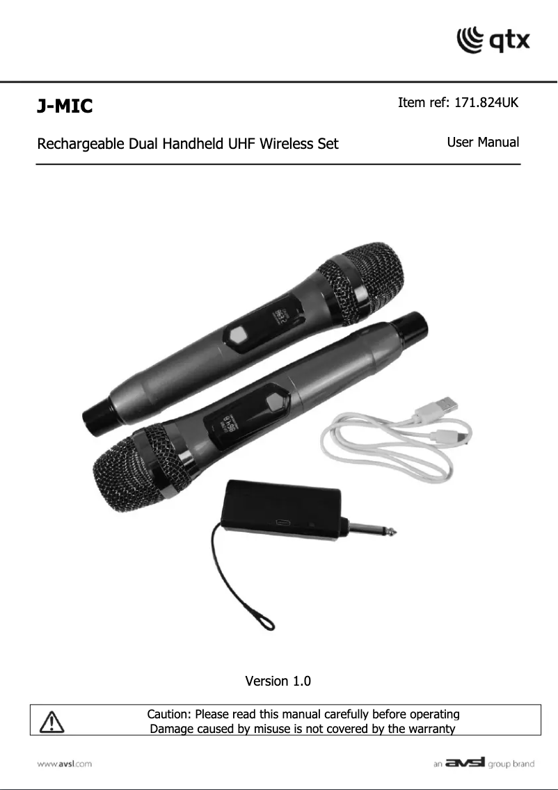 Page 1 de la notice Manuel utilisateur Qtx J-MIC