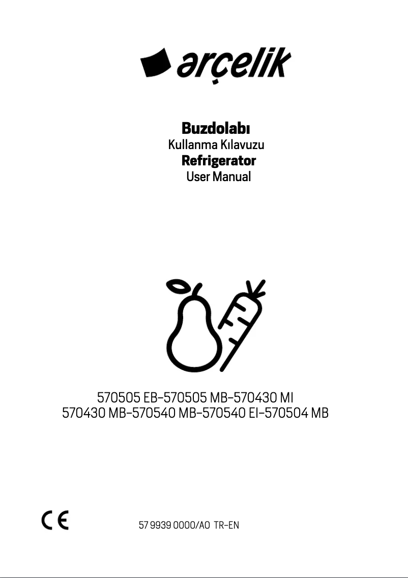 Page 1 de la notice Manuel utilisateur Arçelik 570505 EB