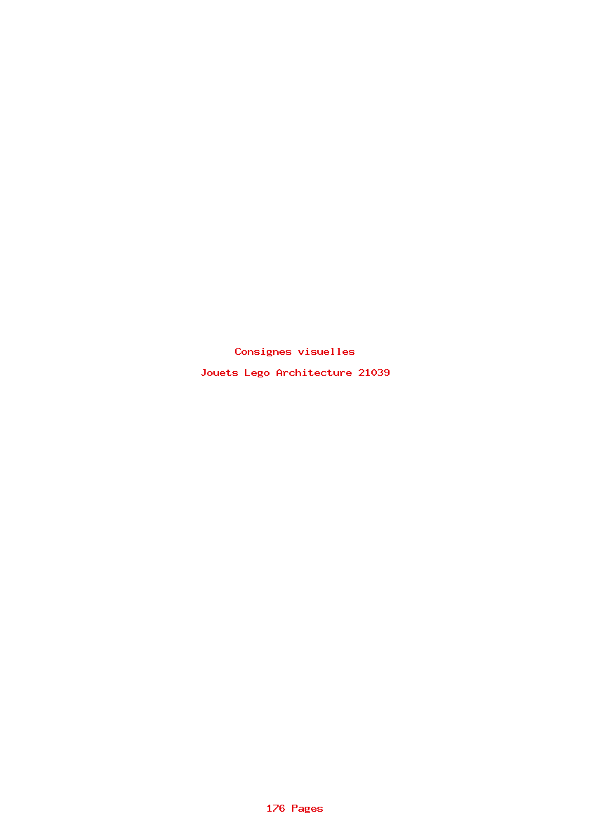 Page 1 de la notice Consignes visuelles Lego Architecture 21039