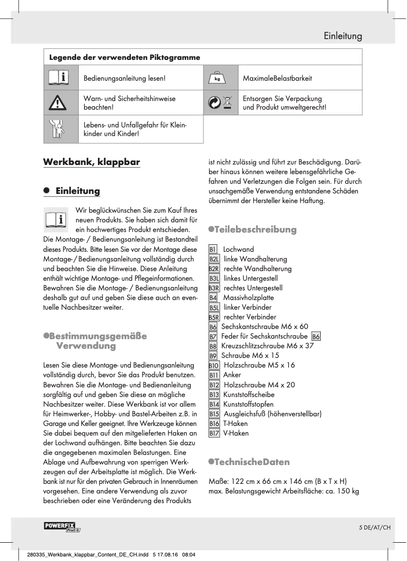 Page 1 de la notice Manuel utilisateur Parkside IAN 280335