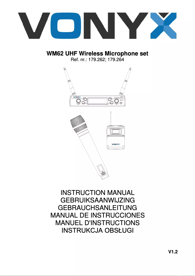 Page 1 de la notice Manuel utilisateur Vonyx WM62B
