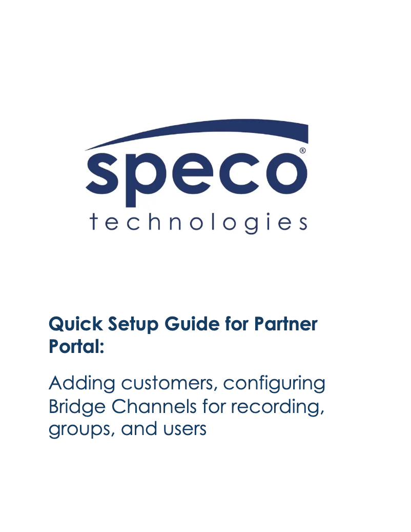 Page 1 de la notice Manuel utilisateur Speco Technologies SGBRIDGE1TB