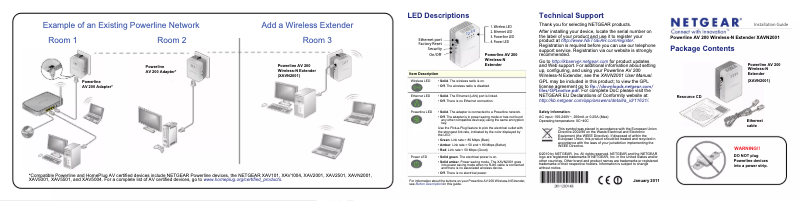 Page 1 de la notice Guide d'installation Netgear XAVN2001
