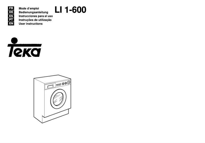 Page 1 de la notice Manuel utilisateur Teka LI1 600