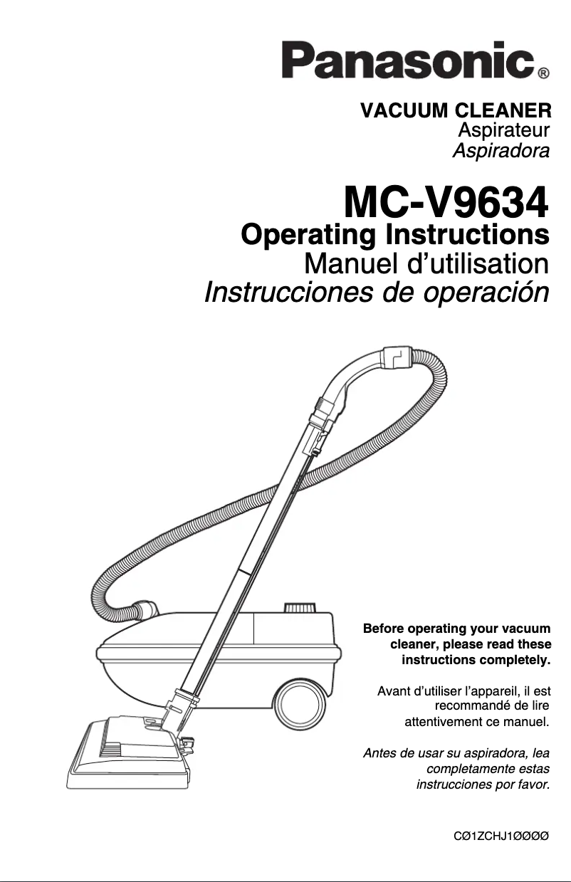 Página 1 del manual Manual de usuario Panasonic MC-V9634