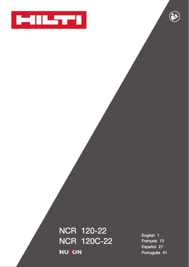 Page 1 de la notice Manuel utilisateur Hilti NCR 120C-22