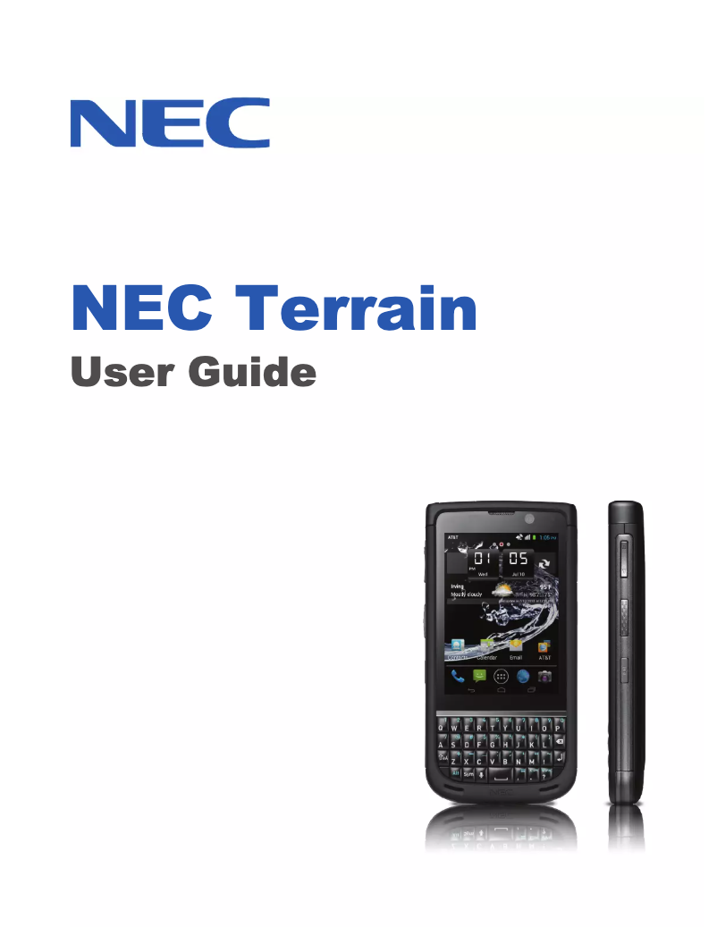Page 1 de la notice Manuel utilisateur NEC Terrain