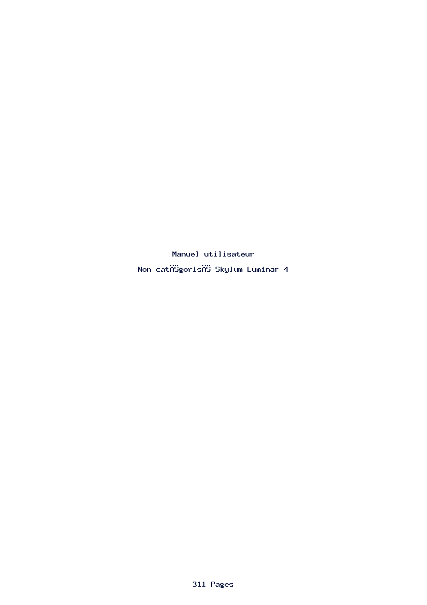 Page 1 de la notice Manuel utilisateur Skylum Luminar 4