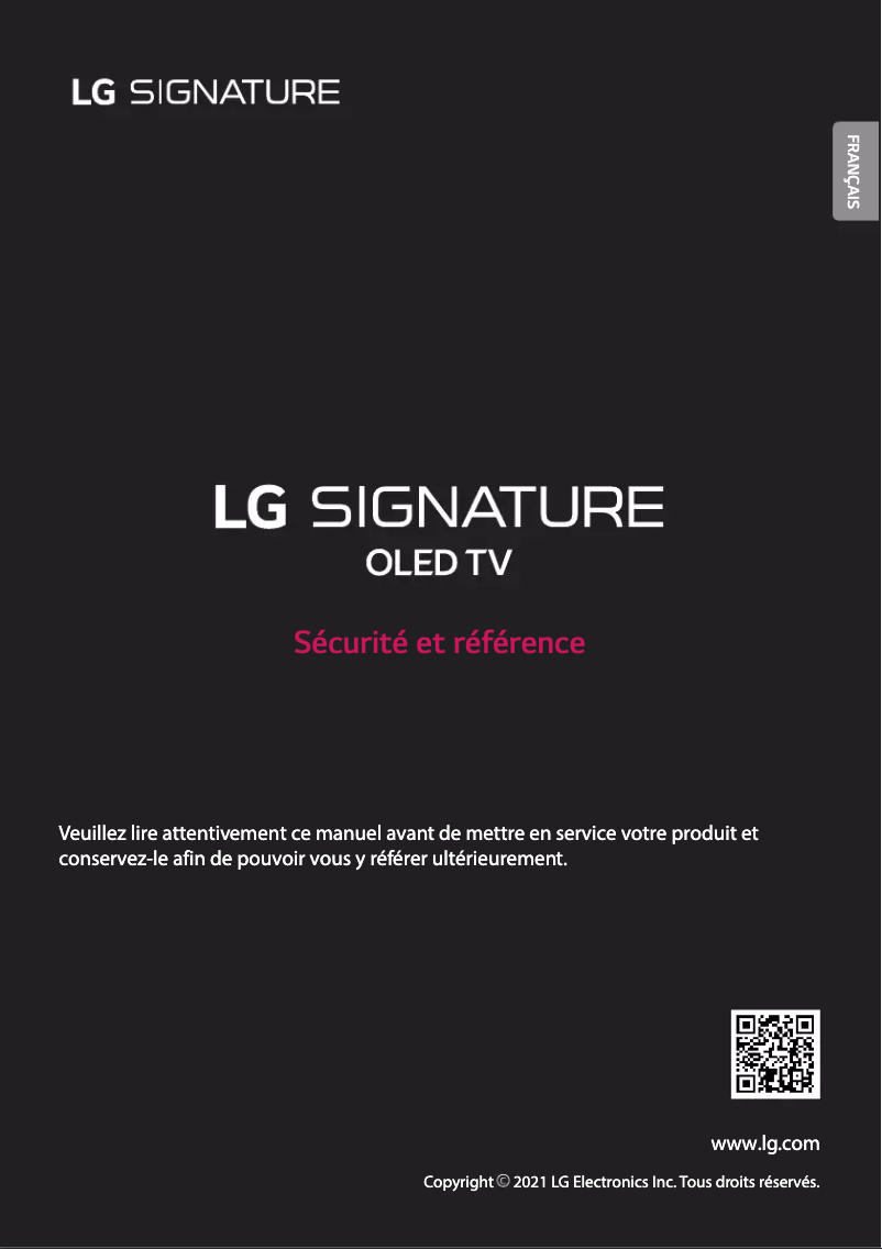 Page 1 de la notice Manuel utilisateur LG OLED65R19LA