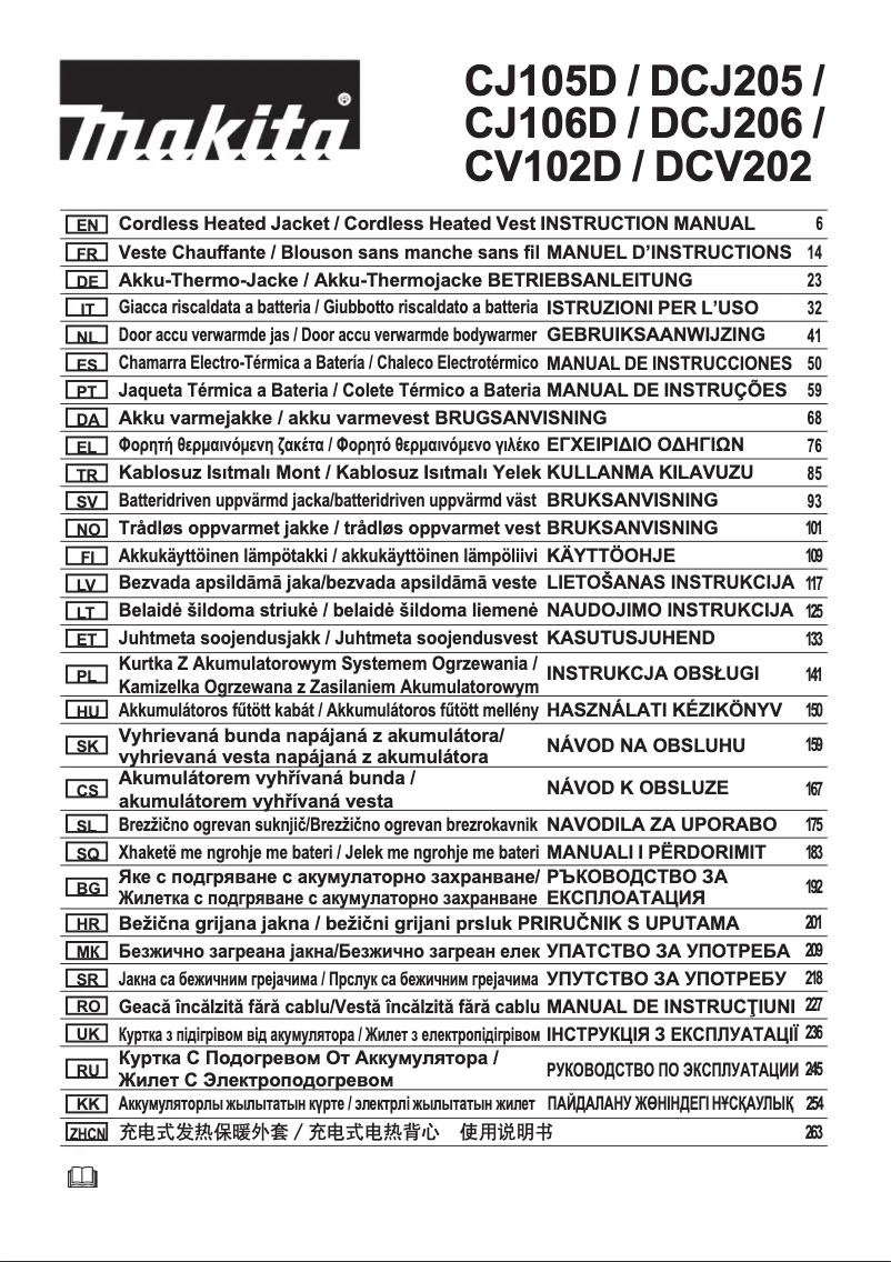 Page 1 de la notice Manuel utilisateur Makita DCJ206