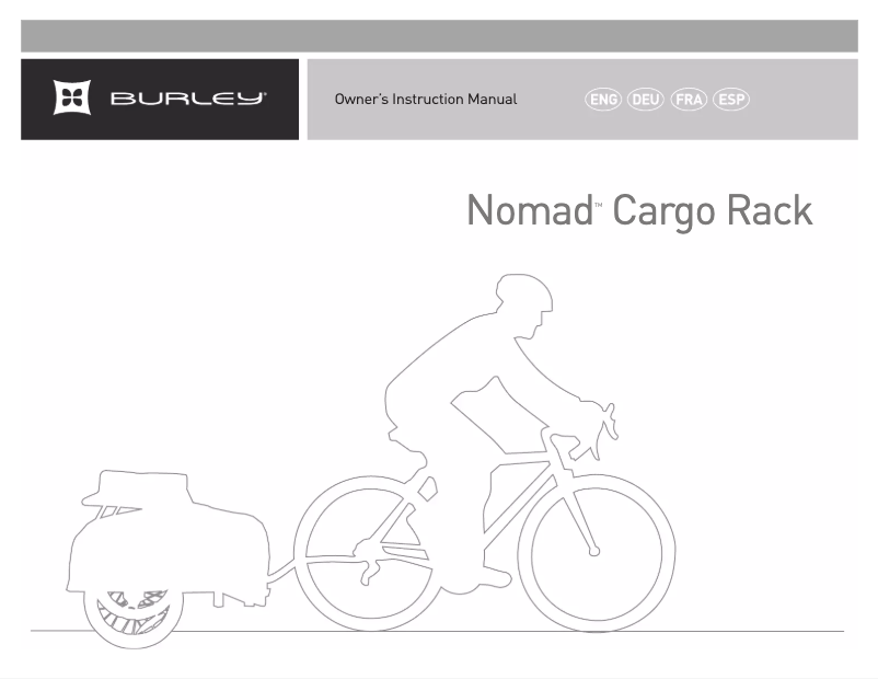 Page 1 de la notice Manuel utilisateur Burley Nomad Cargo Rack