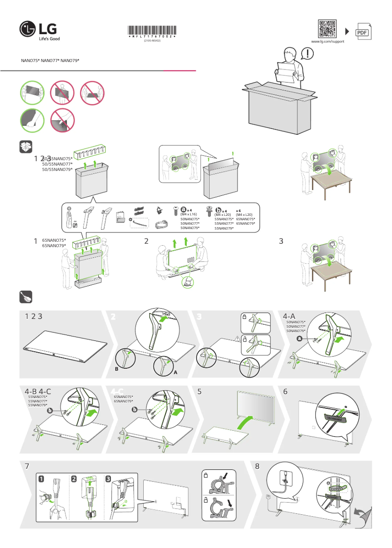 Page 1 de la notice Manuel utilisateur LG 65NANO793PB
