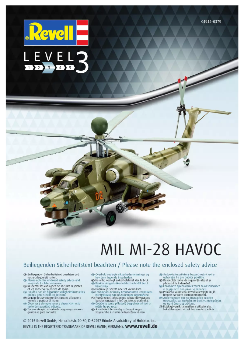 Page 1 de la notice Manuel utilisateur Revell MIL Mi-28N HAVOC