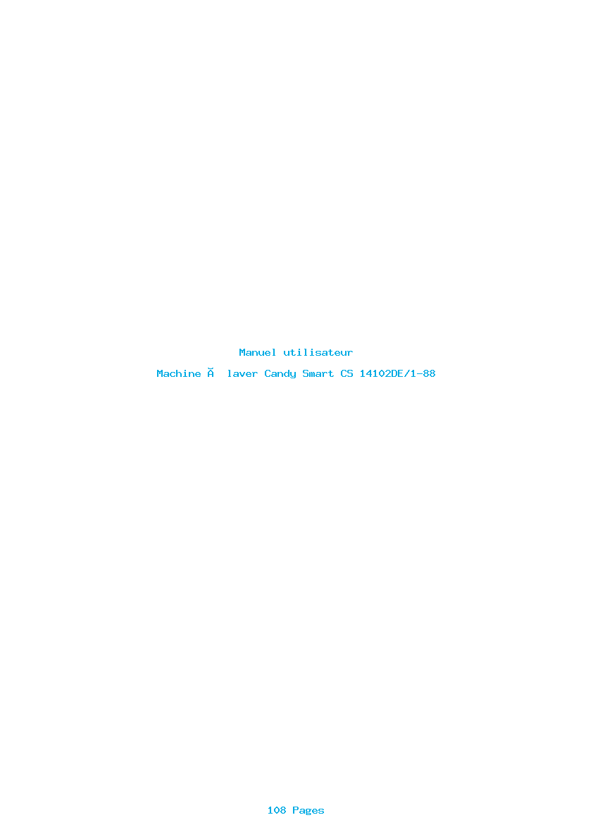 Image de la première page du manuel de l'appareil Smart CS 14102DE/1-88