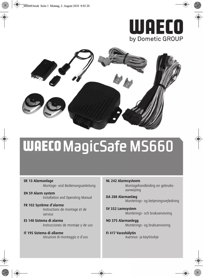 Page 1 de la notice Manuel utilisateur Waeco MagicSafe MS660