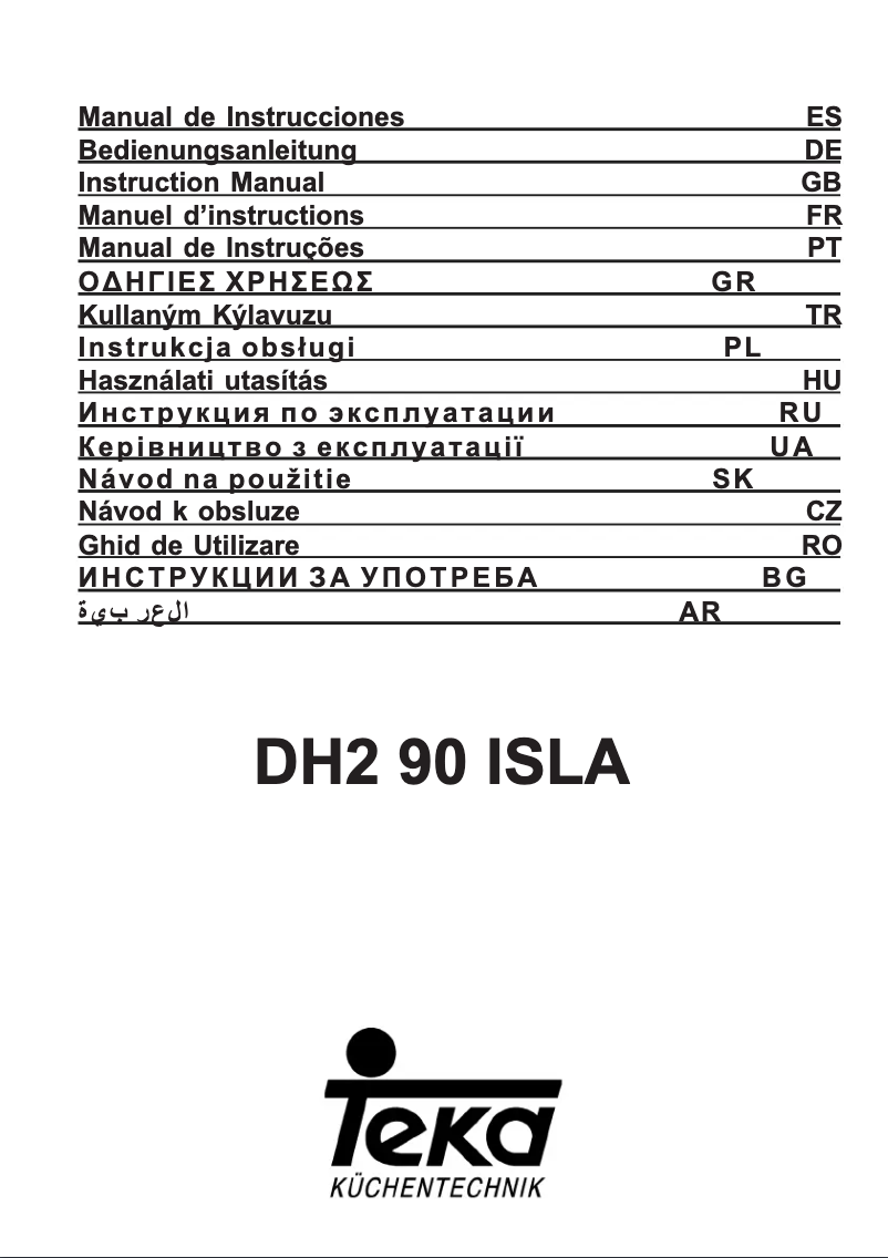 Page 1 de la notice Manuel utilisateur Teka DH2 ILHA