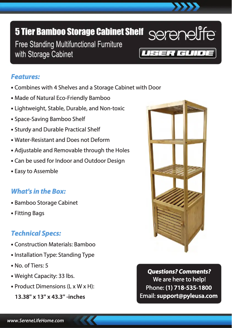 Page 1 de la notice Manuel utilisateur SereneLife SLHFTR40