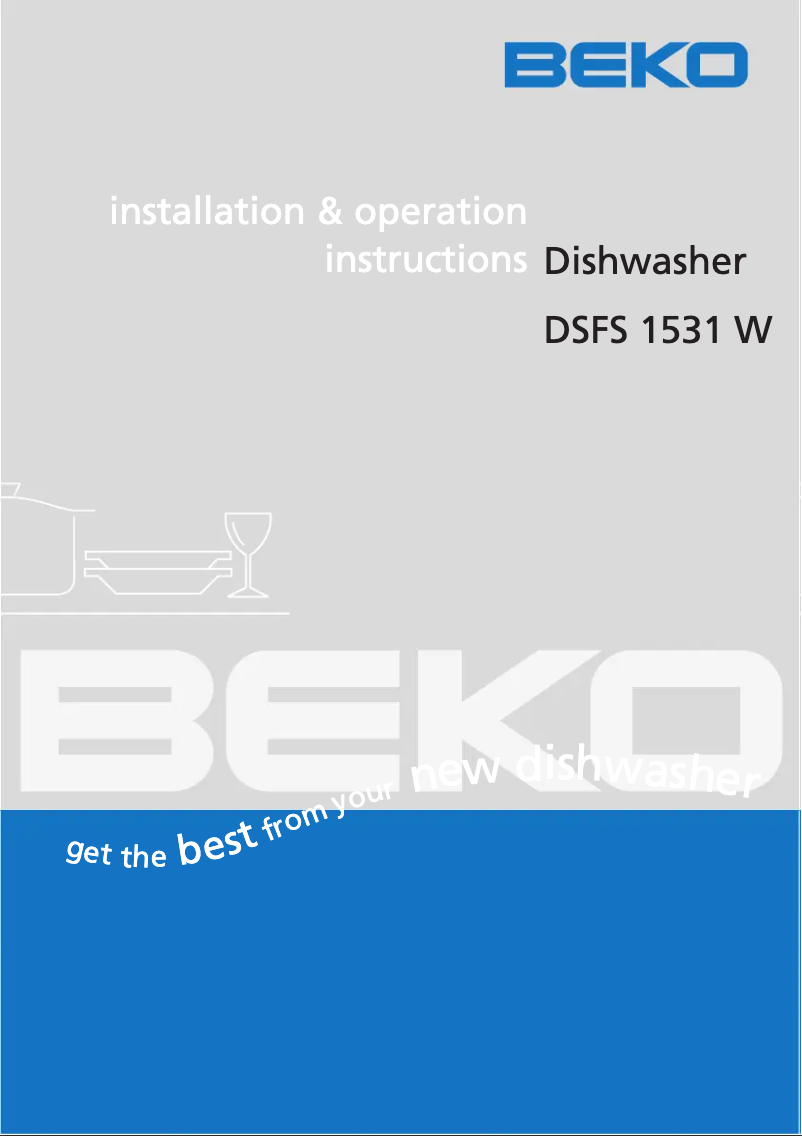 Page 1 de la notice Manuel utilisateur Beko DSFS1531S