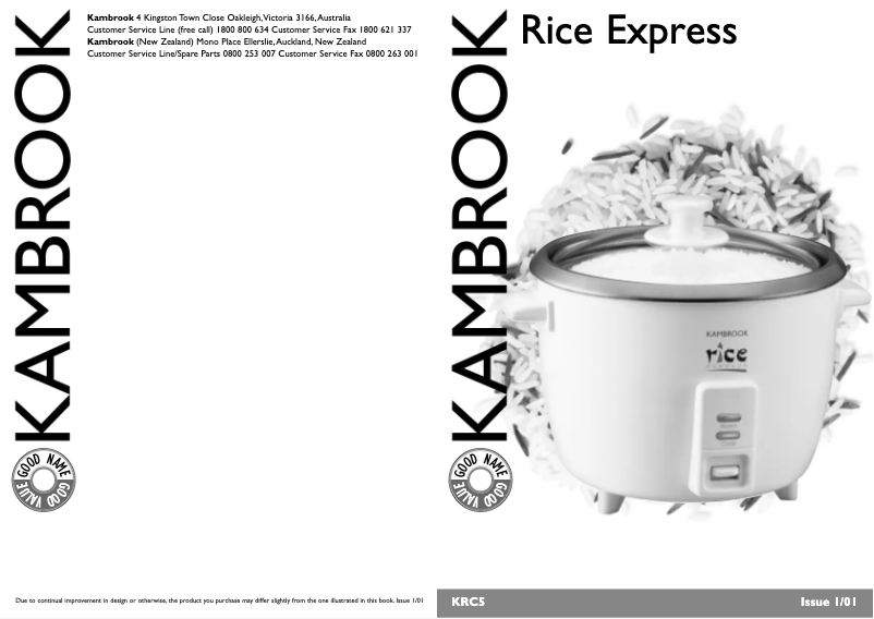 Page 1 of the manual User Manual Kambrook KRC5