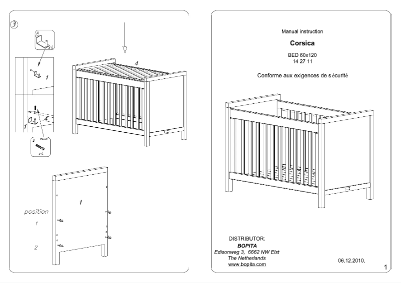 Page 1 de la notice Manuel utilisateur Bopita Corsica