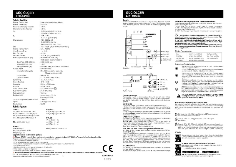 Page 1 de la notice Guide de démarrage rapide ENTES EPR-04S-DIN