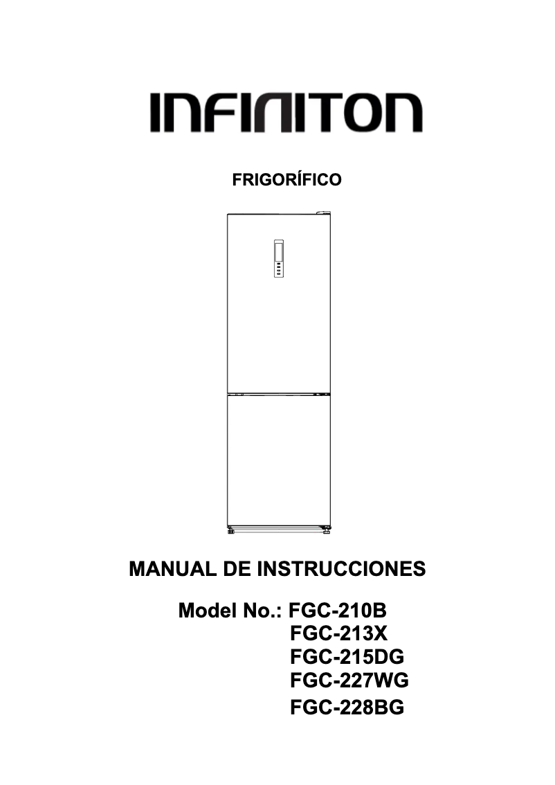Página 1 del manual Manual de usuario Infiniton FGC-213X