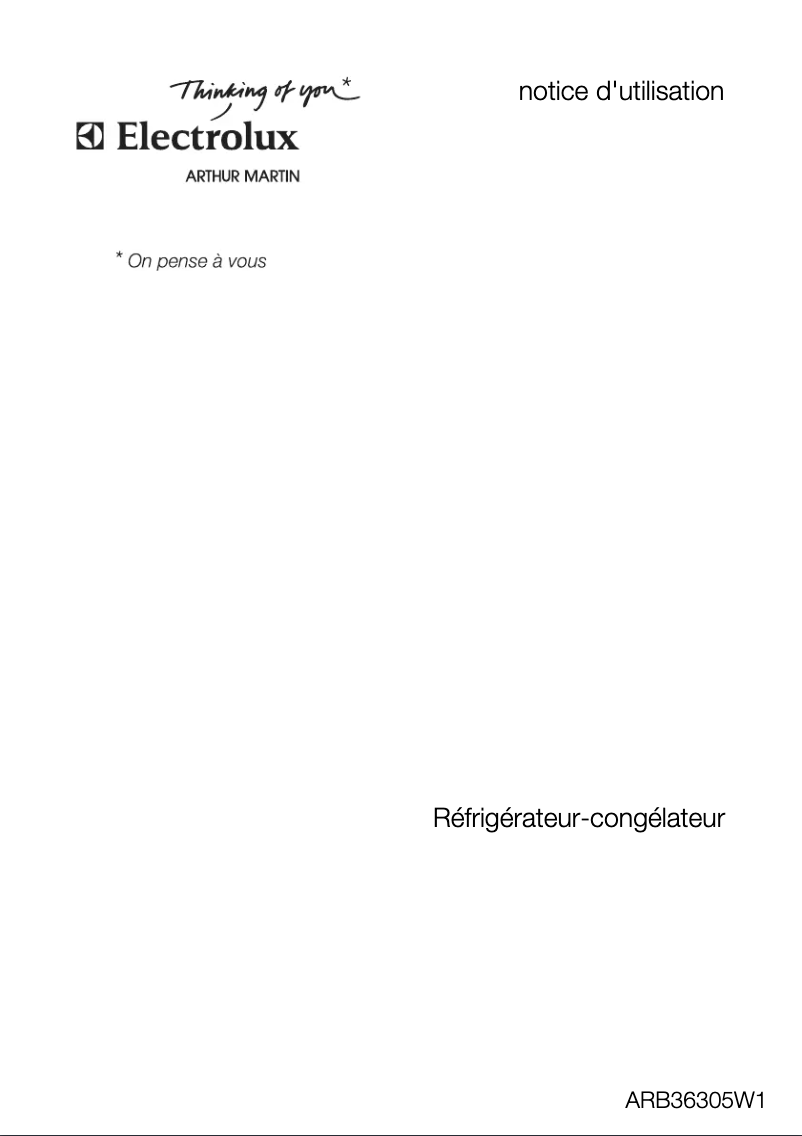 Página 1 del manual Manual de usuario Arthur Martin-Electrolux ARB36305W