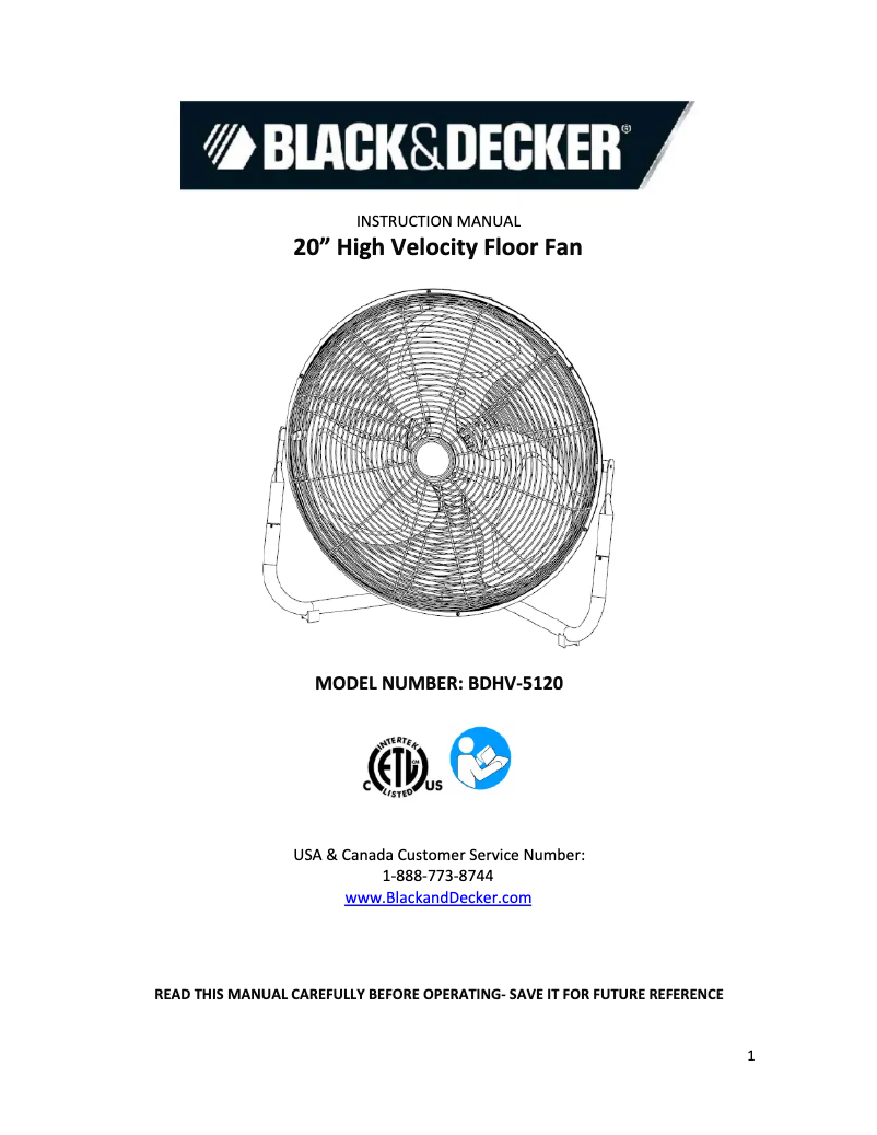 Página 1 del manual Manual de usuario Black & Decker BDHV-5120