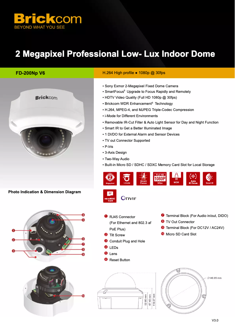 Page 1 of the manual User Manual Brickcom FD-300NP-STAR