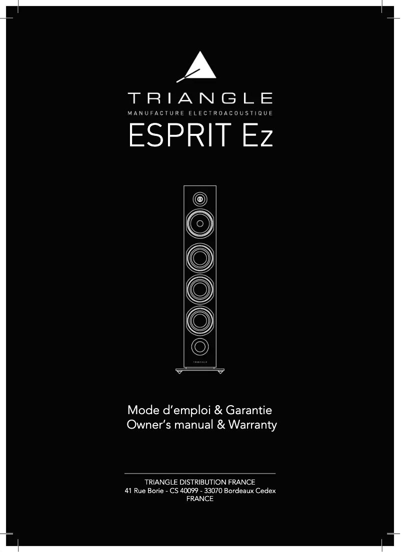 Page 1 de la notice Manuel utilisateur Triangle HEYDA EZ