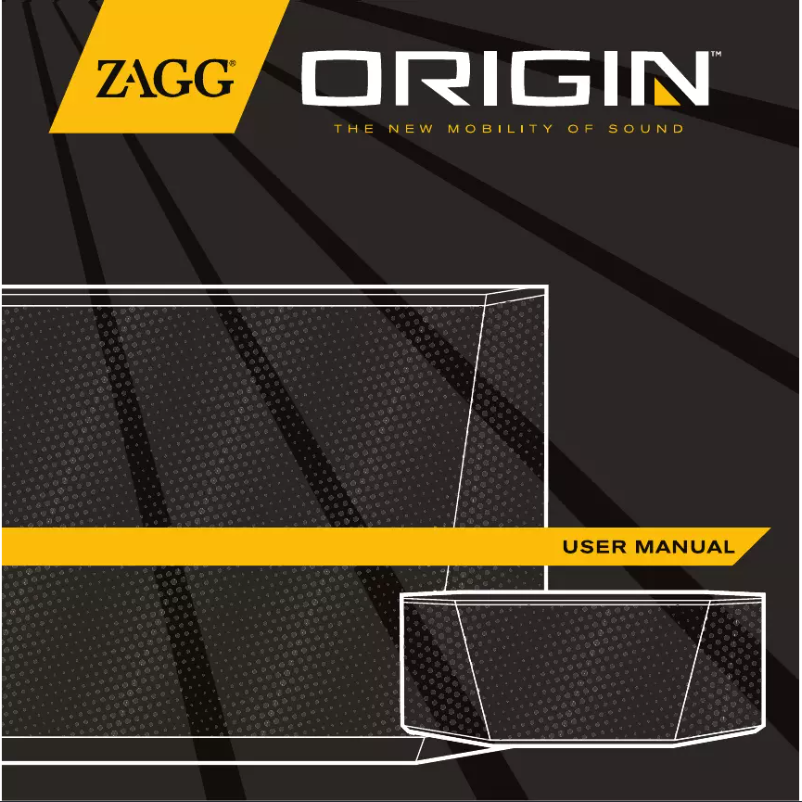 Page 1 of the manual User Manual Zagg Origin