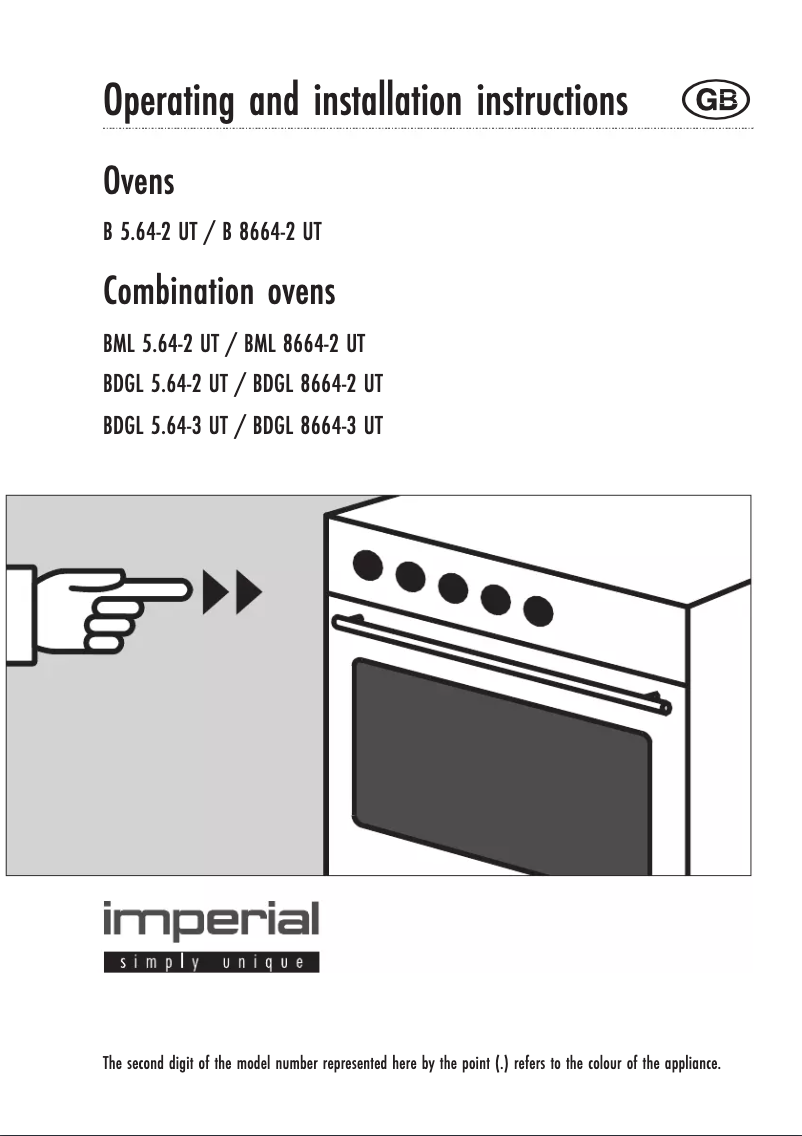 Page 1 of the manual User Manual Imperial BDGL8664-2 UT