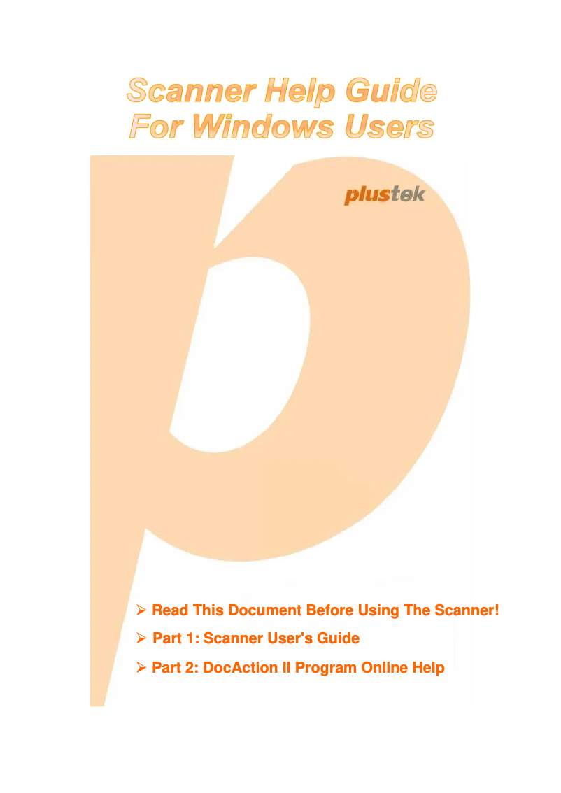 Page 1 de la notice Manuel utilisateur Plustek SmartOffice PS188