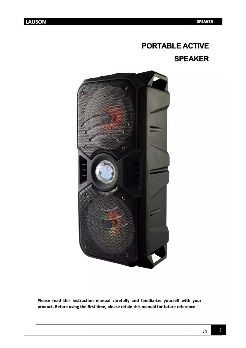 Page 1 de la notice Manuel utilisateur Lauson LLX33