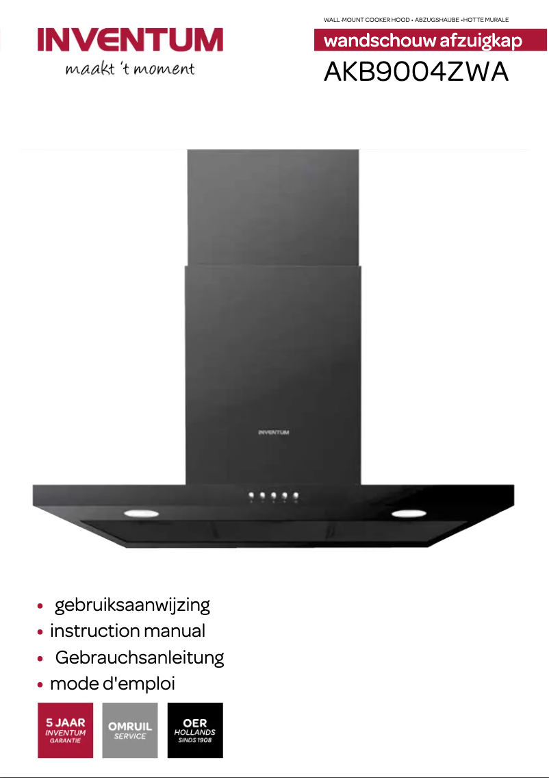 Page 1 de la notice Manuel utilisateur Inventum AKB9004ZWA