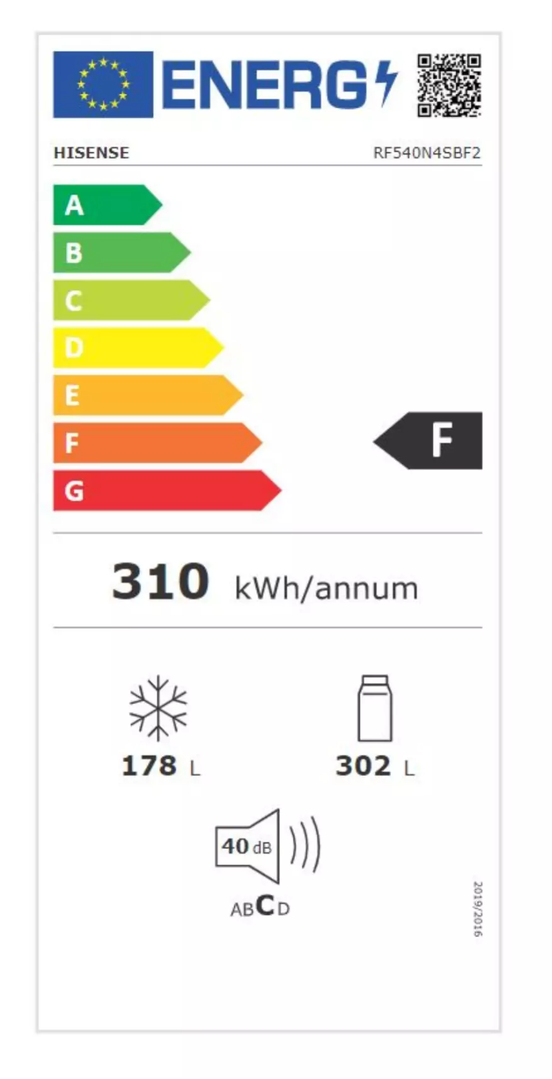 Page 1 de la notice Manuel utilisateur Hisense RF540N4SBF2