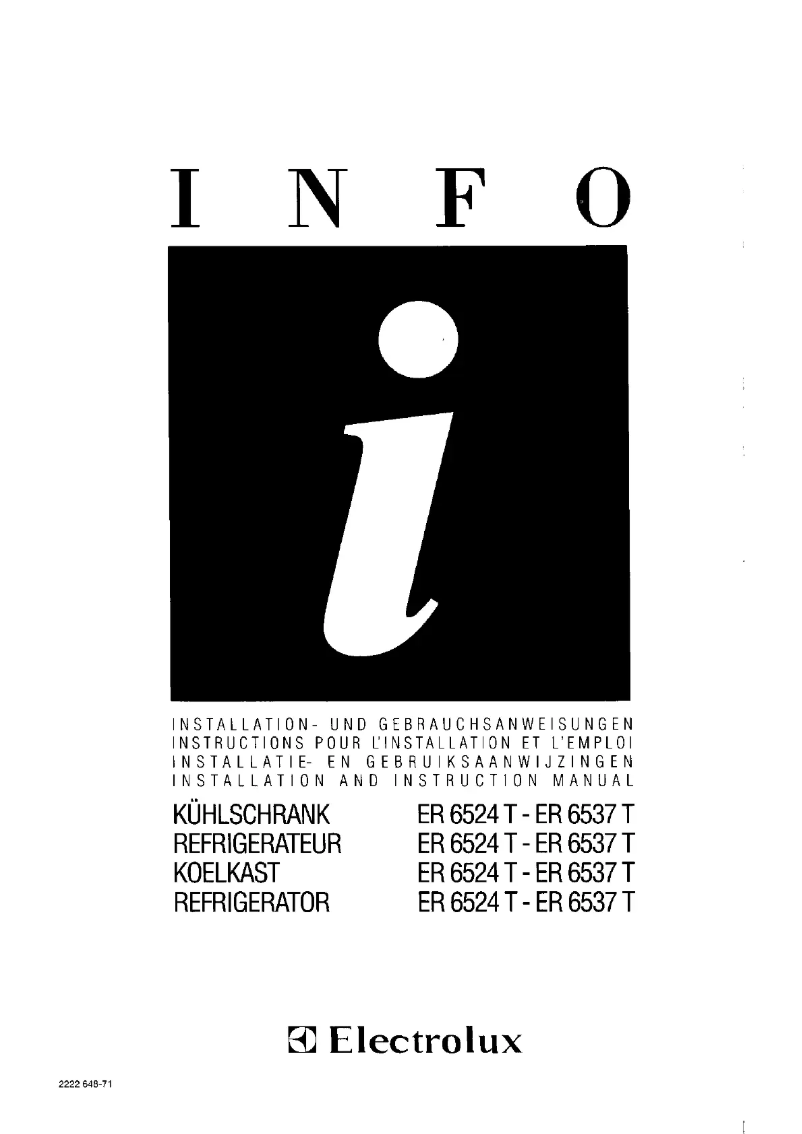 Página 1 del manual Manual de usuario Electrolux ER 6524 T