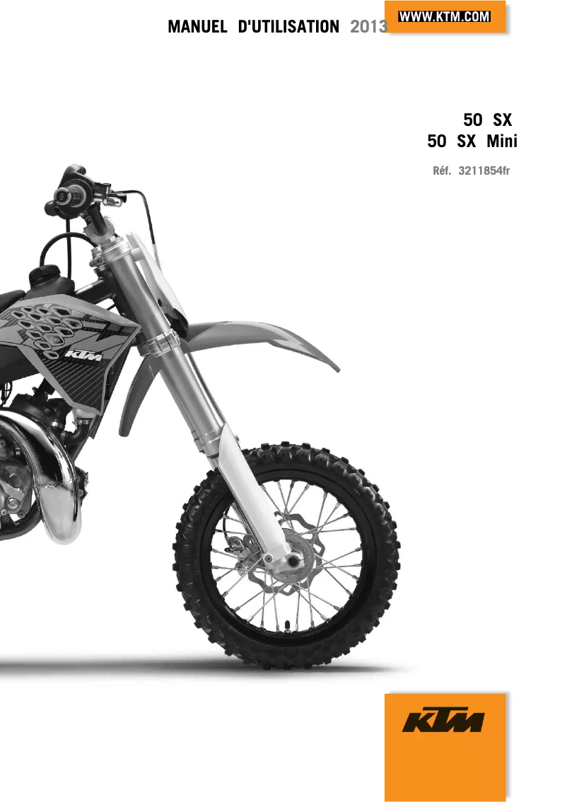 Página 1 del manual Manual de usuario KTM 50 SX Mini (2013)