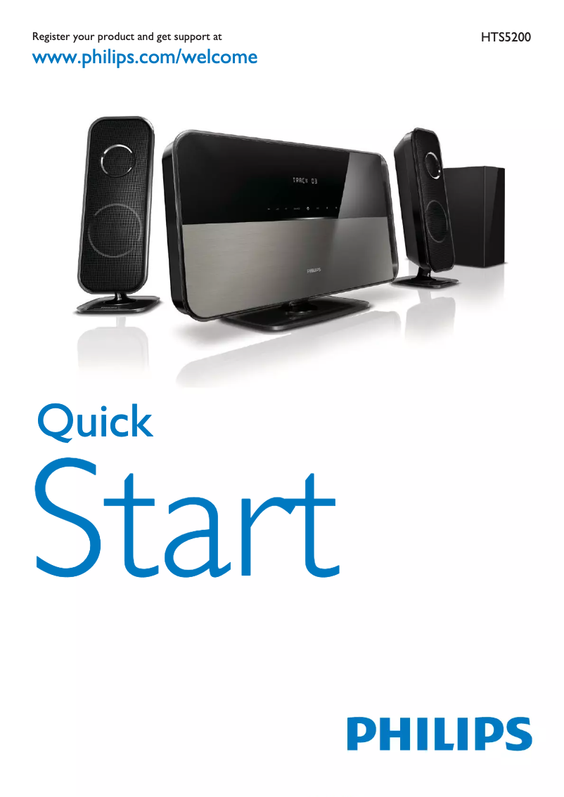 Página 1 del manual Guía de inicio rápido Philips SoundHub HTS5200