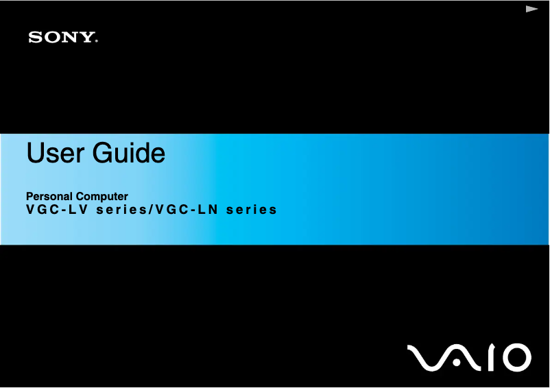 Page n°1 - Manuel utilisateur Sony Vaio VGC-LV2SJ