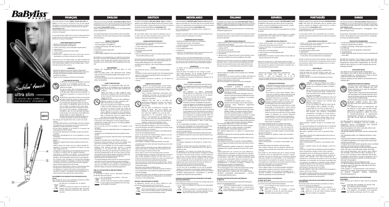 Page 1 de la notice Manuel utilisateur BaByliss ST225E